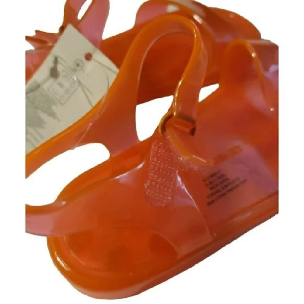 Gap size 8 toddler girl New jelly sandals  orange